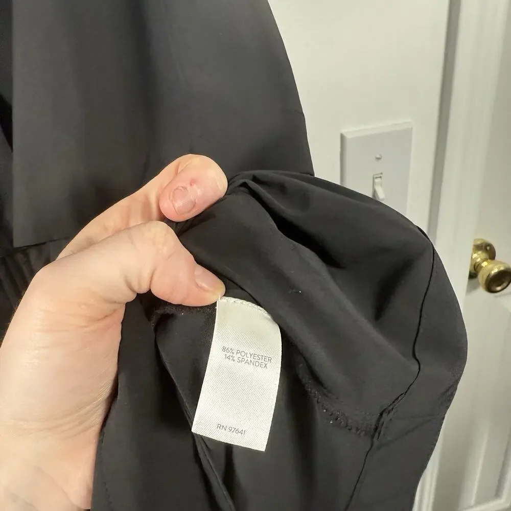 J Jill Fit Black On the Go Layered Jacket Hidden Hood Travel Womens‎ Plus 2x